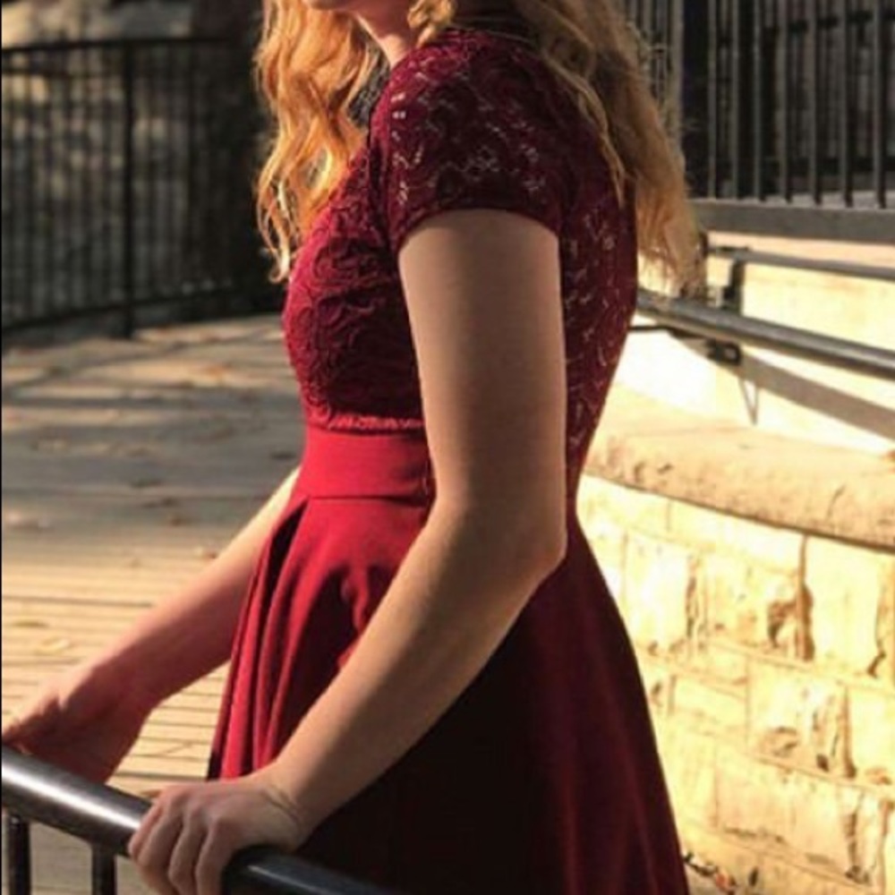 Maroon homecoming dress